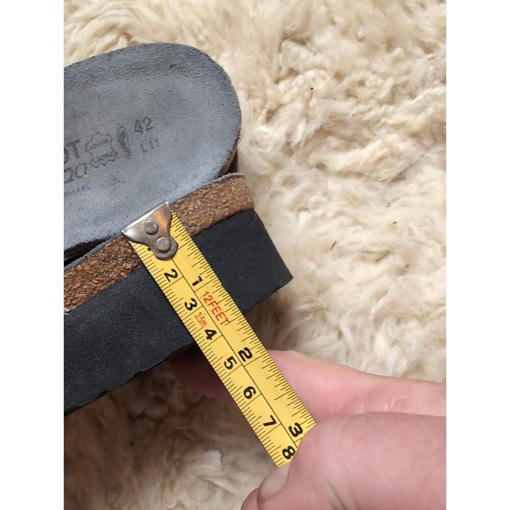 NAOT Womens Gabriela Slide Wedge Sandals Size 11 / 42 Gray Nubuck Leather Israel - Picture 12 of 12